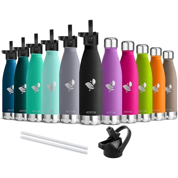 Bouteille D'eau En Acier Inoxydable à Double Paroi 500 Ml