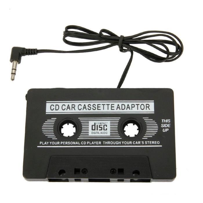 Adaptateur cassette autoradio : brancher lecteur MP3, CD, téléphone - jack 3.5 mm