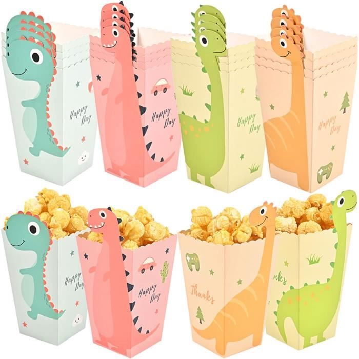 Boite Relaxdays Sachets à Popcorn, Lot De 100, Rayés, Petits Sacs Pop Corn