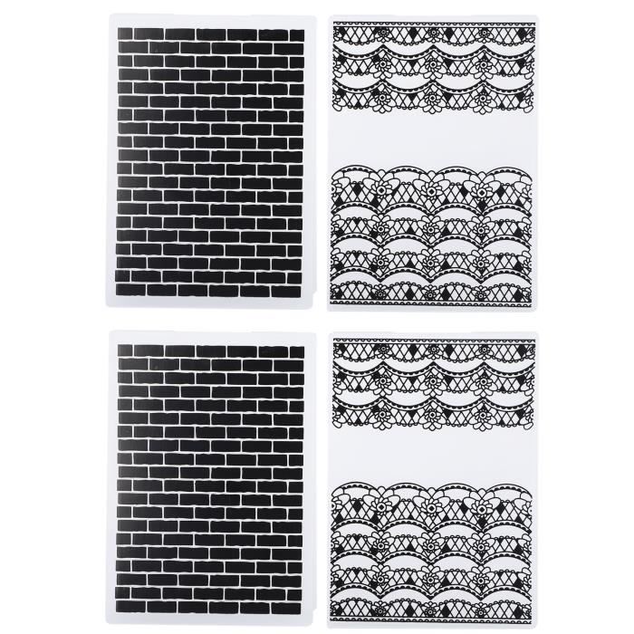 Plaque De Gaufrage 3D Pin - Dossier En Plastique Transparent 16.3x11.5 Cm, Pour Scrapbooking, Cartes, DIY