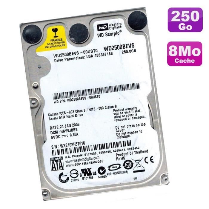 Wd2500b evs outlet