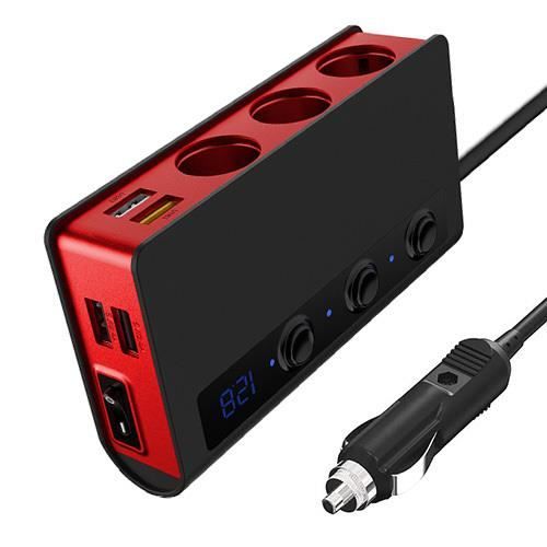 Pièces Auto,Chargeur double port USB étanche, prise USB 12V 24V, pour  voiture, allume cigare, prise - Type Red with wire - Cdiscount Auto