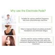 Électrodes à utiliser pour TENS-EMS-masseur de thérapie physique, 10 pièces, 4cm x 4cm, avec bouton 3.5mm-1