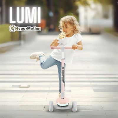 Trottinette 3-en-1 HyperMotion LUMI Avec Siège Et Lumières LED – Pour Enfant Dès 1 An, Pliable Et Réglable, Jusqu’à 50 Kg
