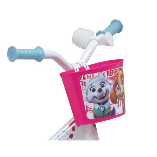 Velo 10 enfant Stella Pat Patrouille Fille avec panier avant garde boue carte roues batons 2 stabilisateurs Cdiscount Sport