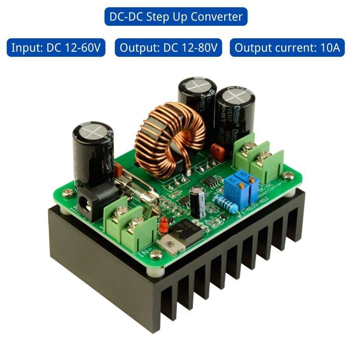 ANGEEK Convertisseur DC-DC Step-up 12-60V Vers 12-80V 600W 10A - Alimentation Réglable Voiture