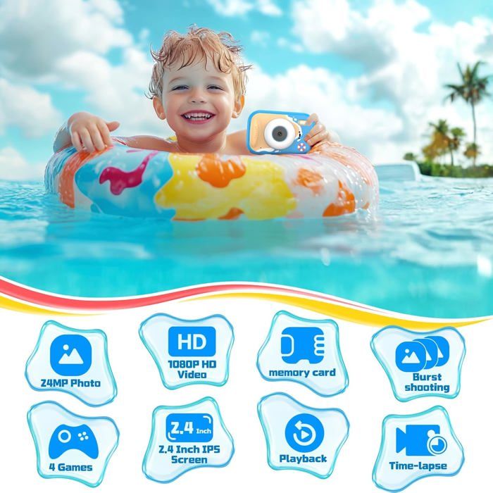 Camera Etanche Enfant Appareil Photo Submersible 10m Caméra Étanche ...