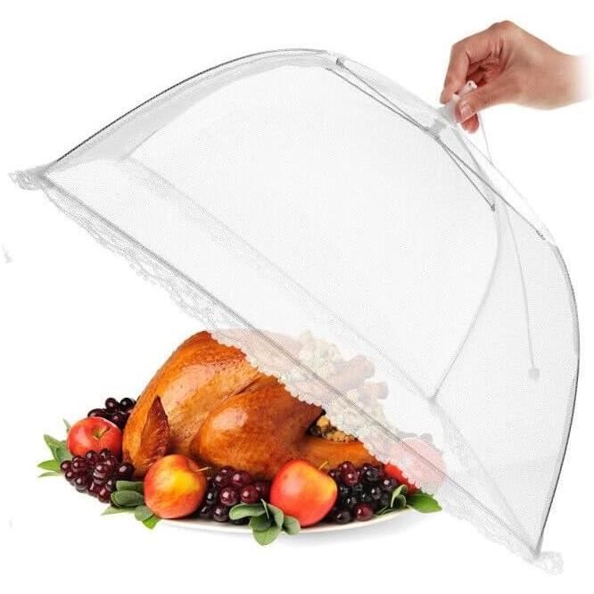 Cloche Alimentaire Anti-insectes Et Mouches - Filet Moustiquaire Diamètre 70 Cm, Pour Protéger Plats, Fruits, Pique-niques