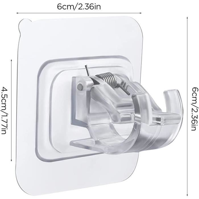 Lot De 6 Supports Muraux Réglables Pour Tringle à Rideaux – Métal Robuste Argenté Avec Vis Et Chevilles