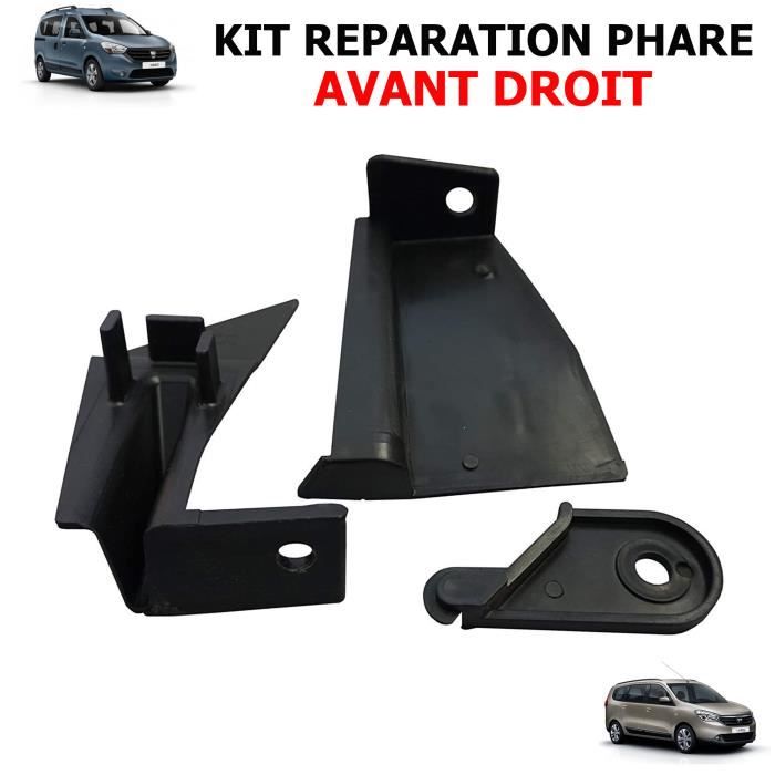 Kit Réparation Phare Droit Pour Peugeot 3008 II & 5008 II - Support Et Clips - Neuf