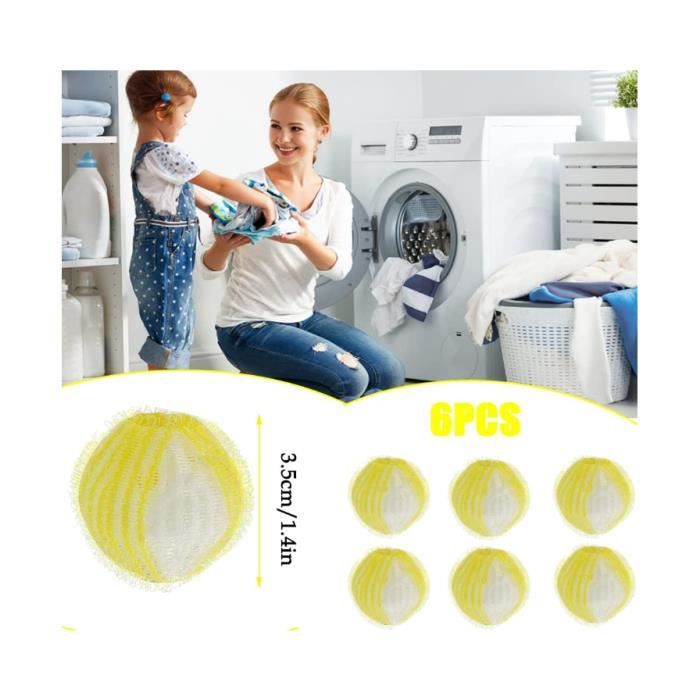 Lot De 8 Boules Anti-Poils Pour Lave-Linge - Boules Attrape-Peluches Et Poils Animaux, Réduit L’Enchevêtrement Et Protège Le Tambour (Bleu)
