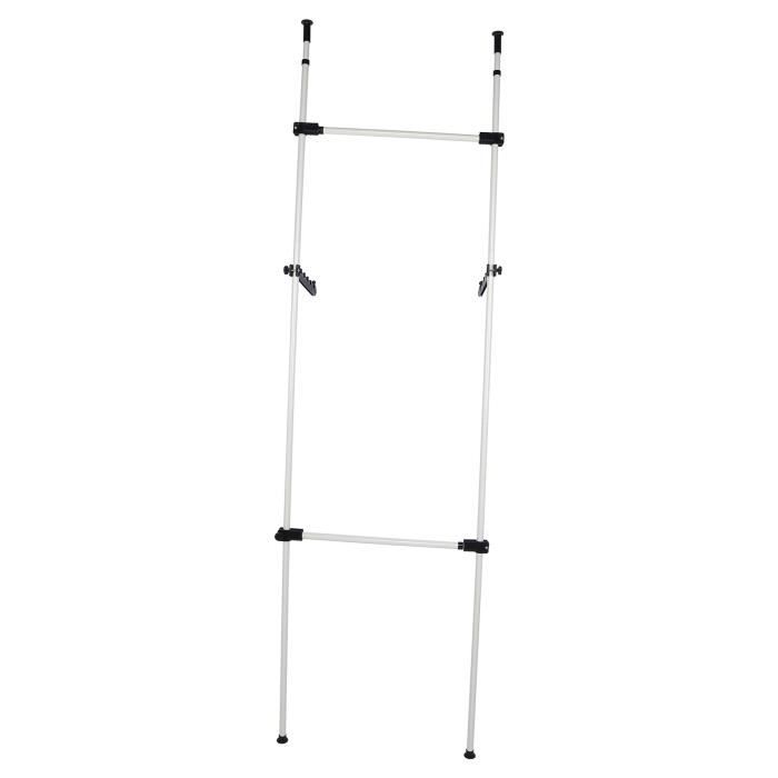 Cintre supérieur rétractable 2 rails tubes en acier et ABS support de ...