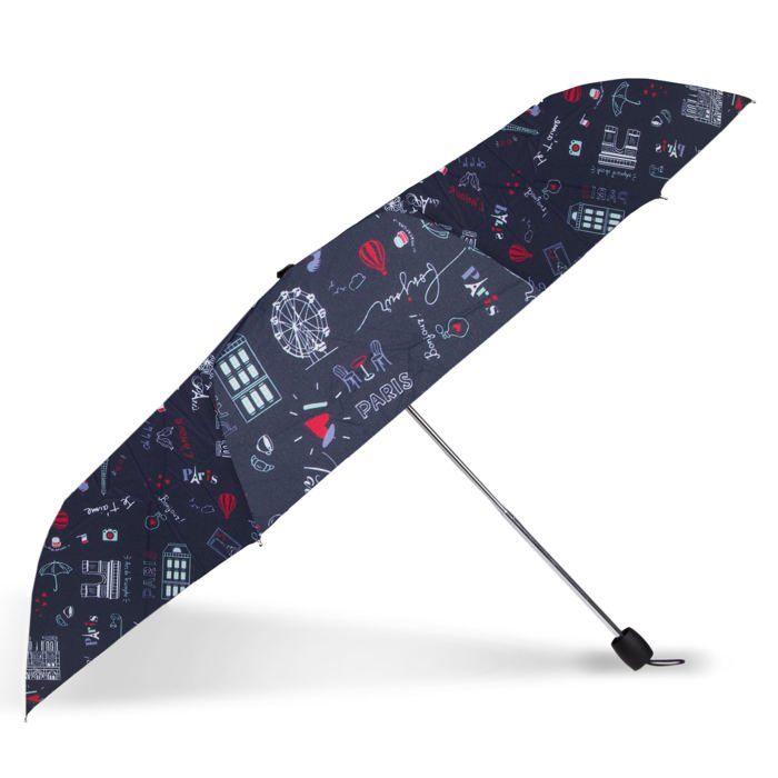 Parapluie Isotoner Petit Pliant Ultra Déperlant - Protection Pluie Et Soleil UPF50+ Léger 190g