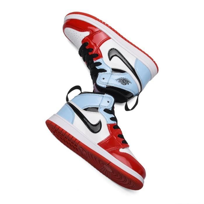 Chaussures pour enfants Nike Air Jordan 1 AJ1 Rouge bleu blanc
