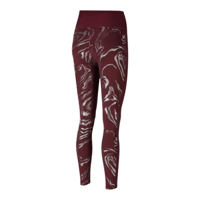 Legging 7 8 bordeaux Femme Puma Bebol AOP