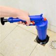 Déboucheur Canalisation,Pistolet de Nettoyage de Vidange - Outil de Déblocage de Toilettes pour Tuyaux Obstrués - (Bleu)-2