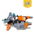 LEGO® Creator 3-en-1 31111 Le Cyber Drone, Jouet de Construction, Figurine de Robot et Moto-2