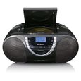 Radio portable lecteur CD avec DAB+ et casette Lenco SCD-6900BK Noir-Argent-2