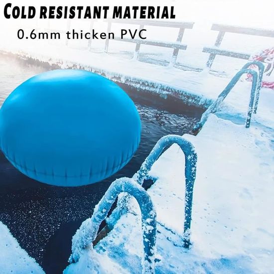 Coussin Gonflable D'hivernage Pour Piscine - Diamètre 120 Cm - PVC Résistant - Avec Cordes De Fixation - Anti-glace
