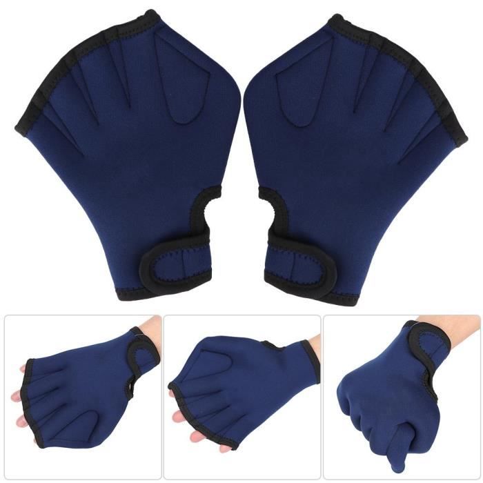 Efanr Aqua Fit 1 Paire De Gants De Natation Aquatiques Résistants à L'eau Pour Femmes, Hommes Et Enfants (noir, Taille M