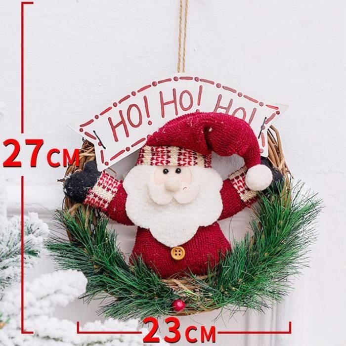 Couronne De Noël, Triangle LED Joyeux Noël Couronnes De Porte D'entrée Petites Décorations De Noël Décoration D'intérieur Label - Maison