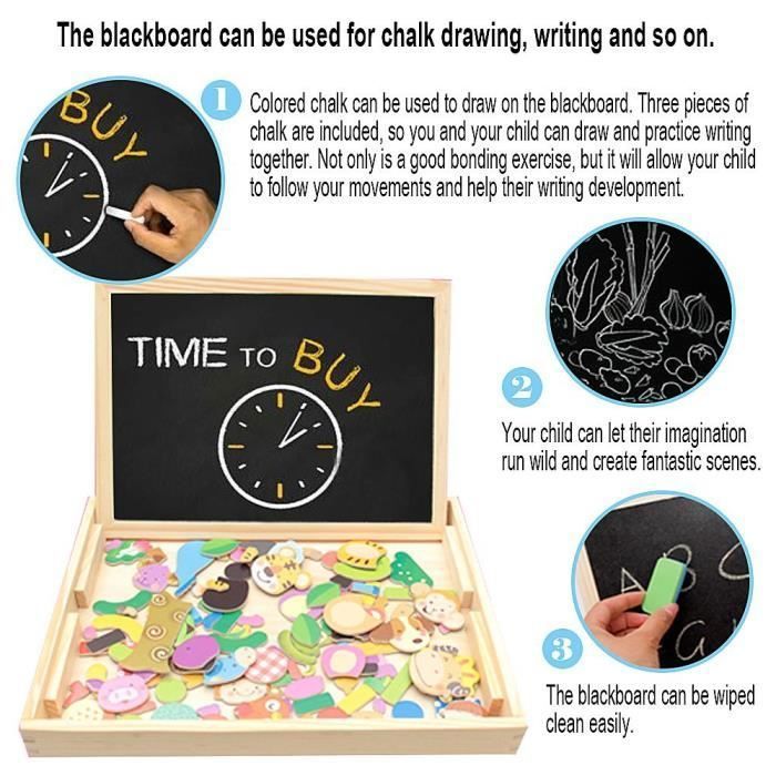 Puzzle Magnétique En Bois 200 Pièces – Cadre Aimanté – Déco Murale Animaux (Buzzing Bee)