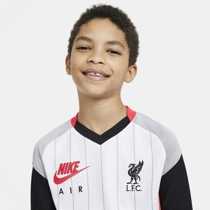 Maillot fourth enfant Liverpool 2020 21 blanc orange fluo gris