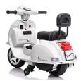 Scooter électrique pour enfant Vespa Classique PX150 Mini Blanc - ATAA CARS - Batterie 6v 4.5ah - 2 roues-3