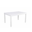Table de jardin extensible aluminium 270cm + 10 fauteuils empilables textilène - blanc - ANDRA-3