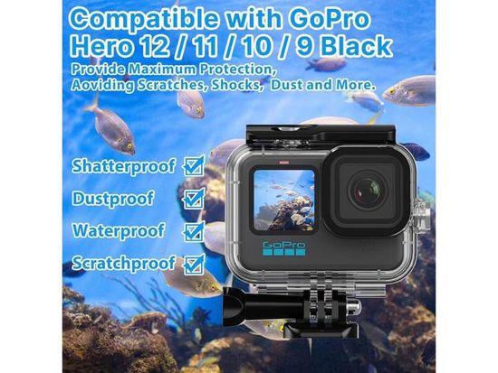 Étui étanche 60M pour GoPro Hero 9, coque de protection