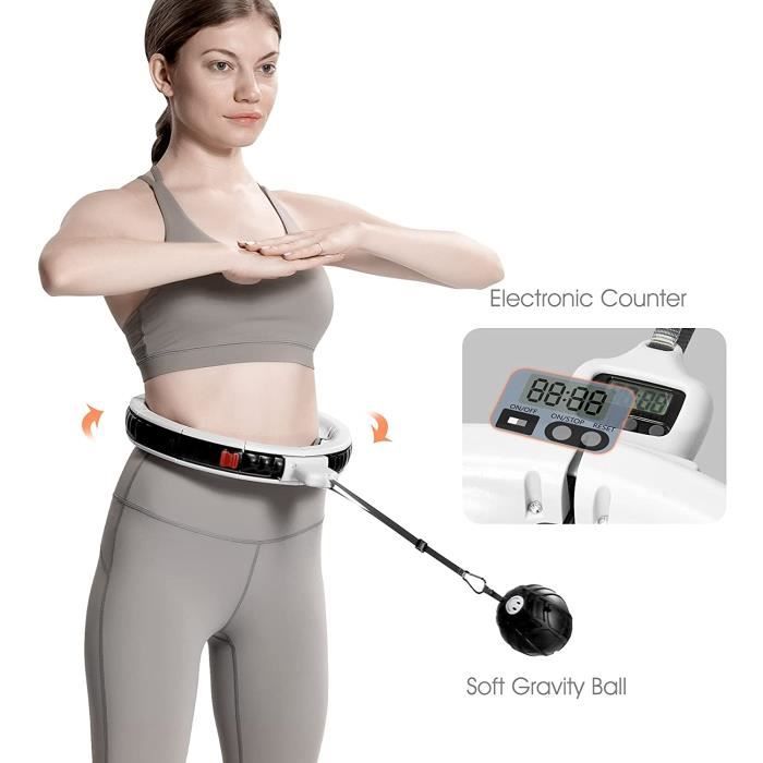 Cerceau Hula Hoop Decathlon Cerceau Intelligent Pour Adultes - 20 Segments Amovibles, Taille Hula Hoop Fitness Avec Compteur