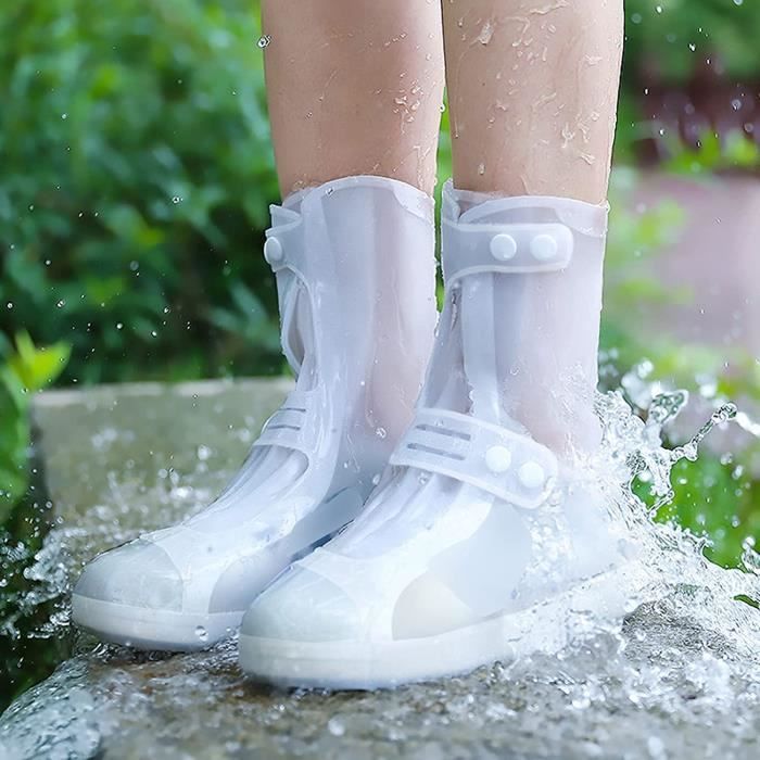 Couvre Chaussures A Double Boutonnage Couvre Chaussures De Pluie Reutilisables Et Durables Couvre Chaussures Faciles A Enfiler Et A Cdiscount