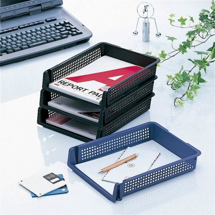 Boîte de rangement pour papier A4, design empilable à 3 couches,  fournitures de bureau, accessoires de bureau, horizontal T1 - AliExpress