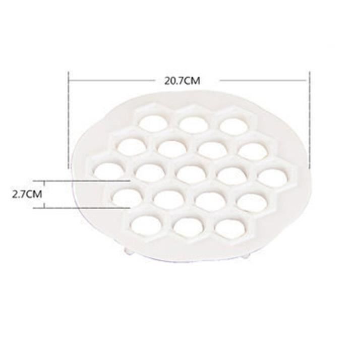 Moule à Ravioli 19 Trous - Pour Cuisine Et Pâtisserie - En Plastique Blanc Neuf
