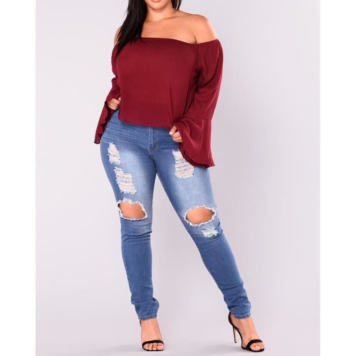 Jean slim clearance grande taille femme