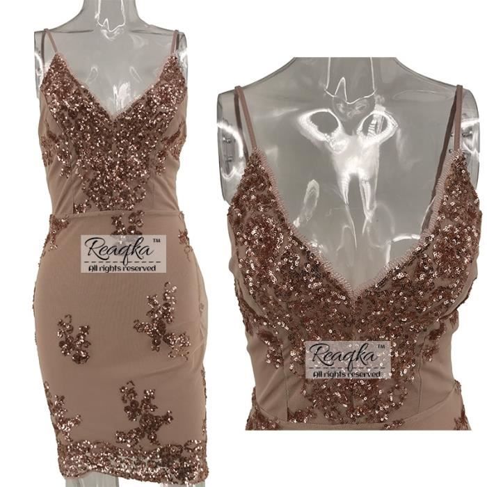 Robe Femmes Or Noir Paillettes Robe 2018 Nouveau Sexy V cou Dos Nu Femmes Robe De Luxe Parti Club Wear Mini Robe A Type Gold Cdiscount Boutique Erotique