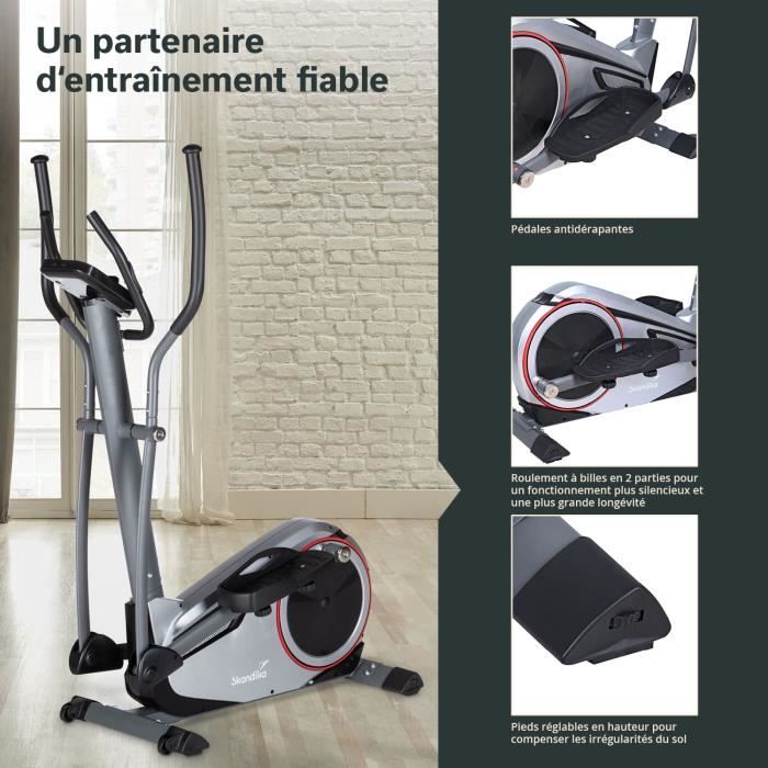 Velo elliptique Skandika Morpheus connecte Bluetooth Compatible Kinomap Max.150 kg 15 Progr. 32 Niveaux Cdiscount Sport
