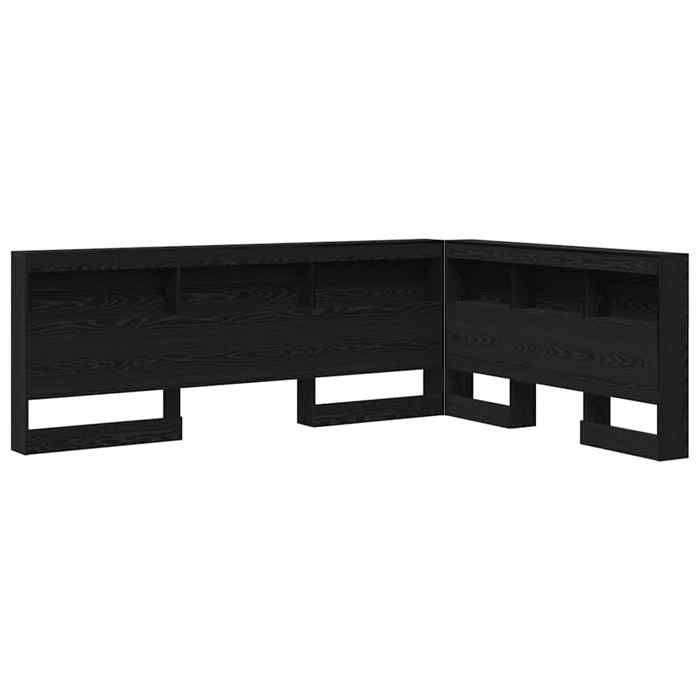 Tête de lit de rangement Chêne noir 180 cm Bois d'ingénierie | Leroy Merlin Tête de lit de rangement Chêne noir 180 cm Bois d'ingénierie | Leroy Merlin