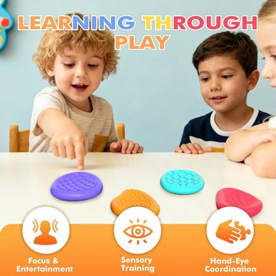 Ensemble de jouets Fidget pour adultes, pierre sensorielle en Silicone texturée pour l'autisme et les enfants, jouets apaisants pour soulager le Stress, 3 pièces/24 pièces 26 Ensemble de jouets Fidget pour adultes, pierre sensorielle en Silicone texturée pour l'autisme et les enfants, jouets apaisants pour soulager le Stress, 3 pièces/24 pièces 26