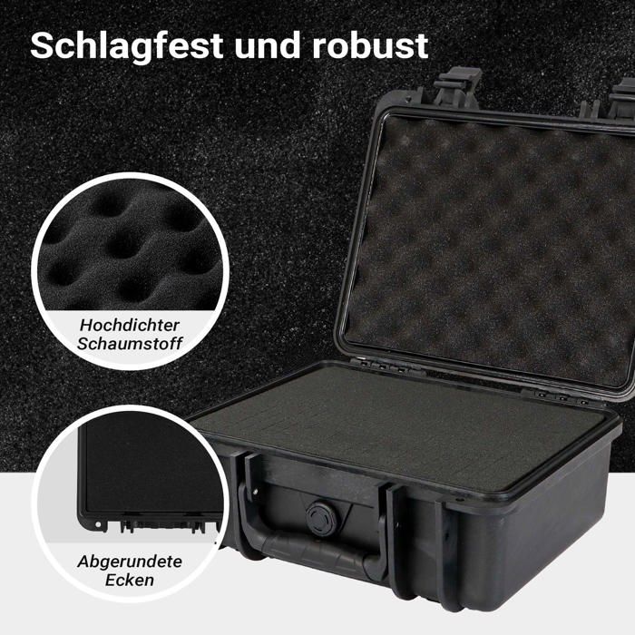 Wiltec Mallette de transport universelle robuste - 34 x 31 x 15,2 cm