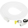 6,5ft Air Climatiseur Drainage Flexible Kit, Universel Drainage Connecteur Tuyau échappement avec Pince pour 6,5 ft 1 TUYAU