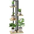 Étagère à plantes escalier fleurs support intérieur 4 niveaux en bois - Outsunny - 45 x 25 x 110 cm-0