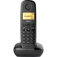 Téléphone Fixe GIGASET A170 - Écran rétroéclairé - Répertoire 50 contacts - Batterie rechargeable - Noir-0
