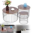 3 pièces ensemble de table d'appoint table basse gigogne maison salon canapé table ronde meubles-LEC-0