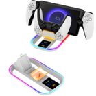 USIFUL Chargeur pour Playstation Portal Remote Player, avec 14 lumières RVB,2H Rapide Station de Chargement Compatible Playstation Portal