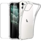 New&Teck Coque Compactible avec iPhone 11 + Verre Trempé Protection écran, Antichoc Bumper avec Coins Renforcés Transparante