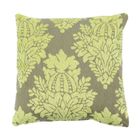THEDECOFACTORY Coussin en coton tissé déhoussable à motifs fleur de lys vert 43x43