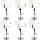 WILTEC JEOBEST® Lot de 6 Tabourets de Bar Chaise de Bar Chaise Lounge avec Dossier et accoudoirs