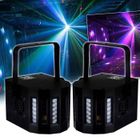 KOOL STAR Pack jeux de lumières 2 MINI DERBY Kolor Zirkus 80 faisceaux lumineux Koolstar EFFET LIGHT à 6 LED RVB