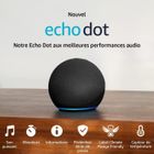 Q-CONNECT Enceinte connectée - Amazon - Echo Dot (5e génération) - Anthracite - Son clair - Fonction mains libres